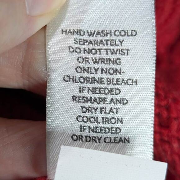 J.Jill Sweater Womens Medium Red Deer Holiday Cotton Yak Fiber Wool Christmas - Picture 8 of 11